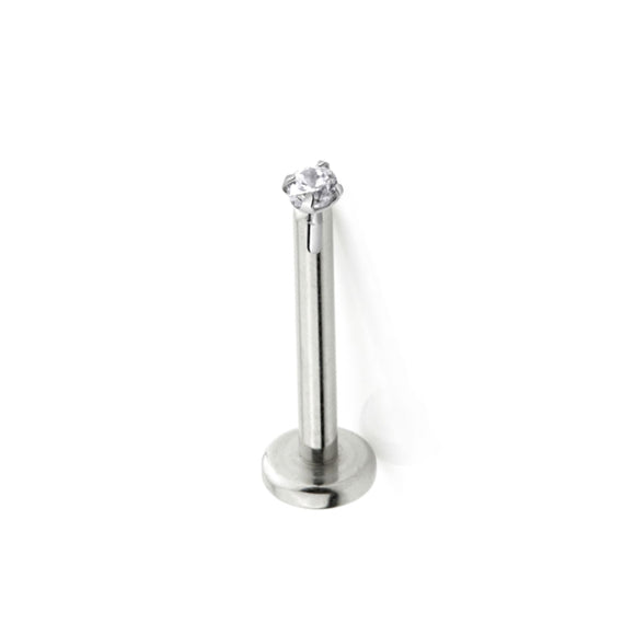 2.0mm Mini Claw Set Crystal Titanium Labret JEWELLERY ONLY
