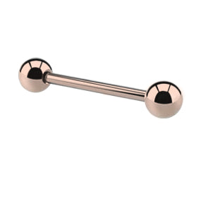 PIERCING WITH Rose Gold Coloured Straight Titanium Barbell
