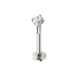 2.5mm Claw Set Crystal Titanium Labret JEWELLERY ONLY