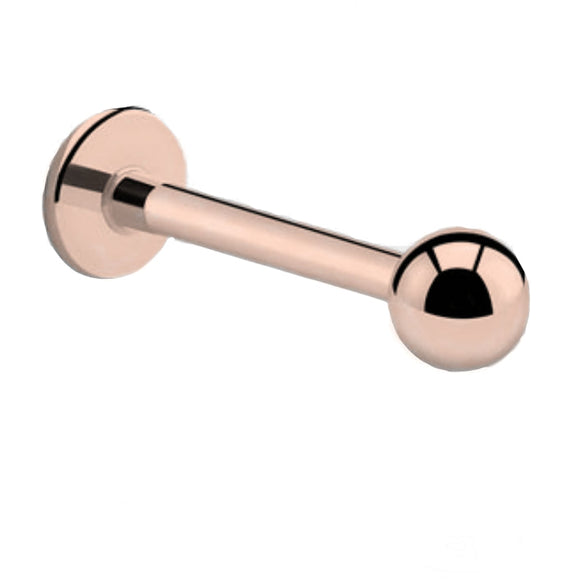 Rose Gold Coloured Titanium Labret Stud JEWELLERY ONLY
