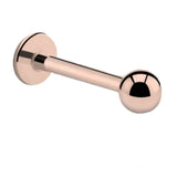 Rose Gold Coloured Titanium Labret Stud JEWELLERY ONLY