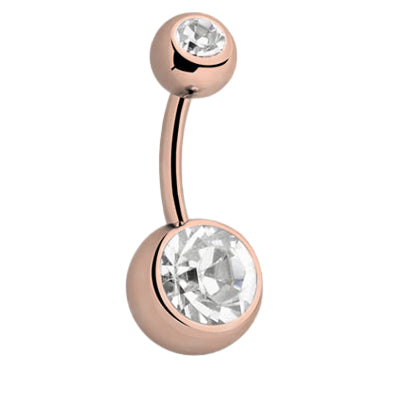 Rose Gold Titanium Belly Bar JEWELLERY ONLY