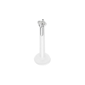 Bioflex Labret with 1.0mm Crystal Claw Set Mini Gem JEWELLERY ONLY