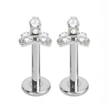 EAR LOBE PIERCINGS with Trinity Gem Labrets