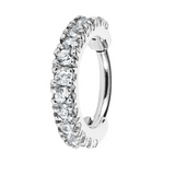 Chunky Pavé Set Jewelled Edge Clicker Ring JEWELLERY ONLY
