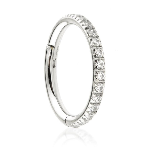 Pavé Set Jewelled Edge Ring JEWELLERY ONLY
