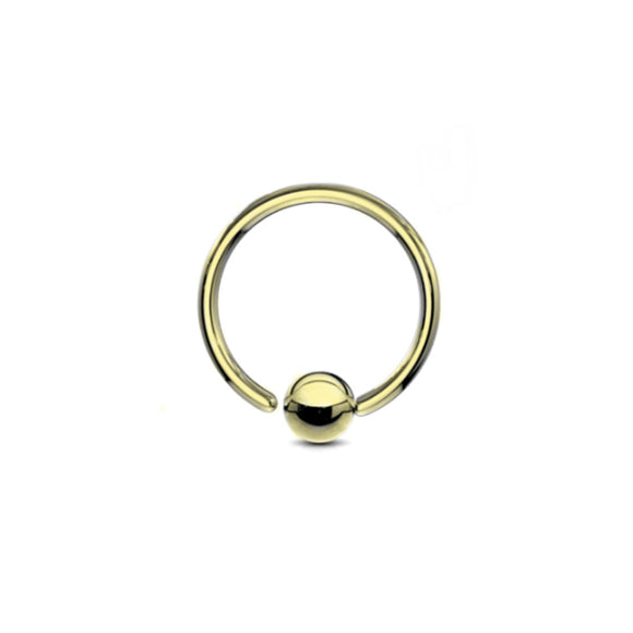 PIERCING WITH Gold Coloured Skinny Nose Ring