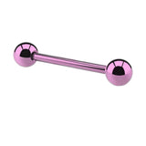 PIERCING WITH Coloured Straight Titanium Nipple Bar