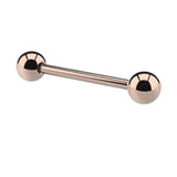 PIERCING WITH Gold Coloured Straight Titanium Nipple Bar